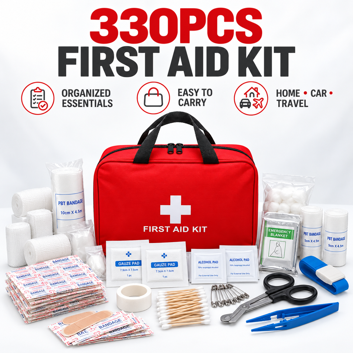 🚑 330-Piece Waterproof Emergency First Aid Kit – Complete Survival & S ...